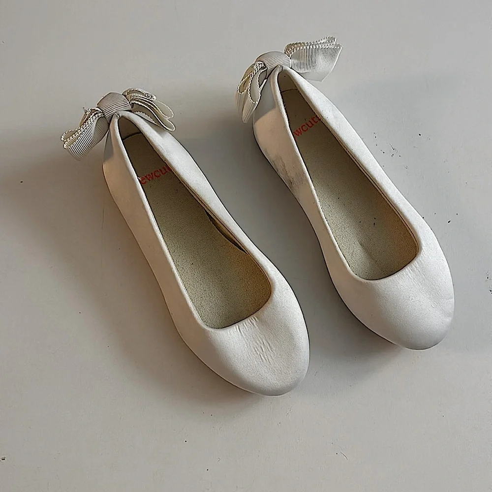 J. Crew Crewcuts Bridal Graduation Grosgrain Ribbon Bow Back Ballet Party